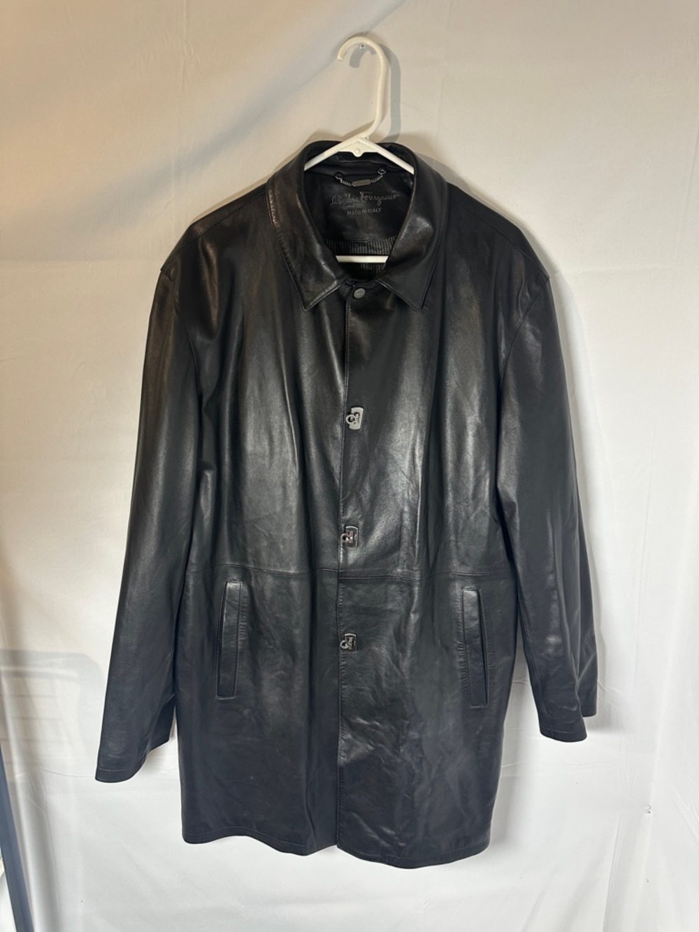 Salvatore Ferragamo Leather Coat